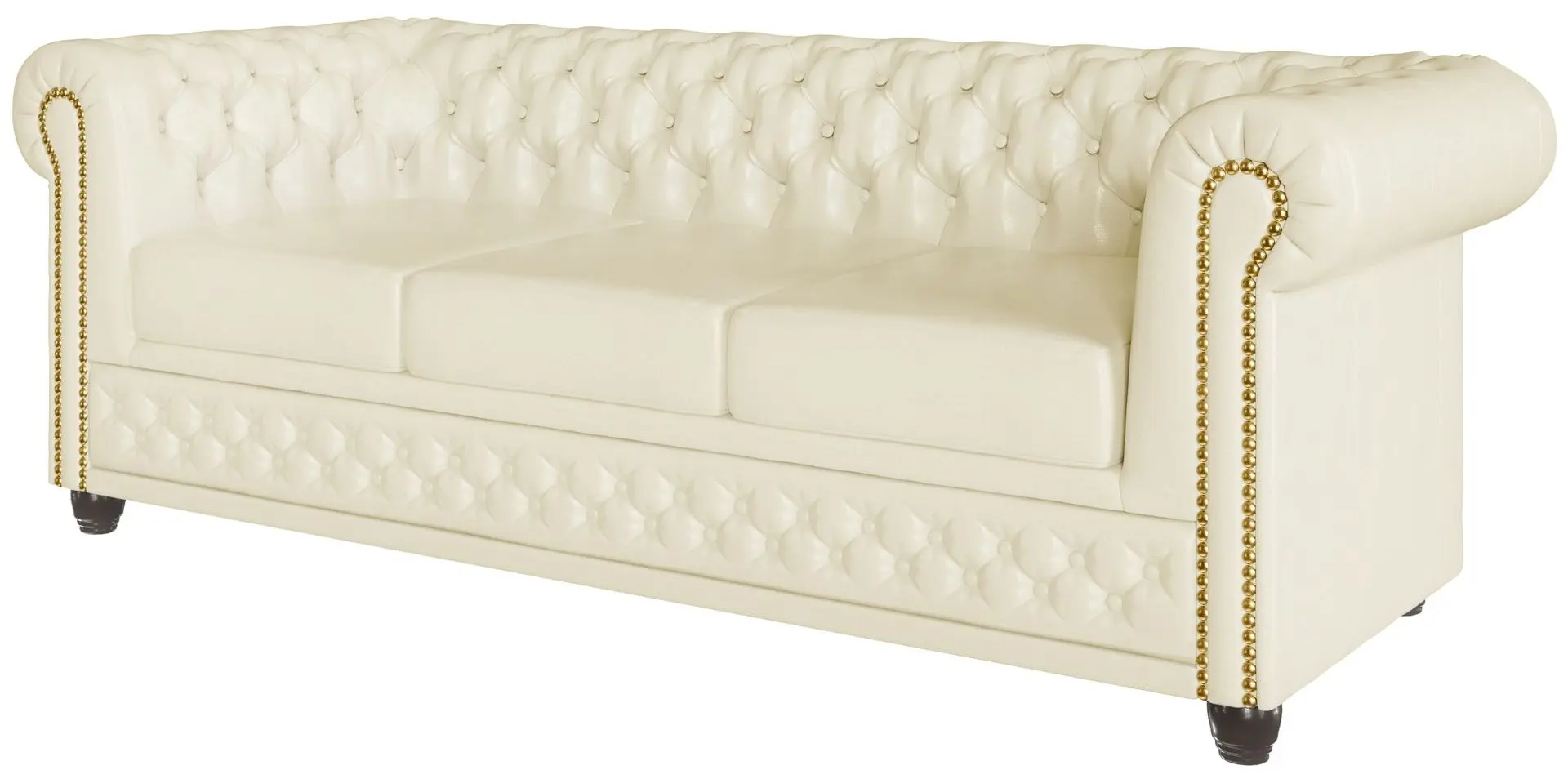 Canapea extensibila Inspira Furniture York 3 Seater 129x187 MG 1 (Cream)