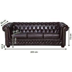 Canapea extensibila Inspira Furniture York 3 Seater 129x187 MG 10 (Light Brown) Thumb