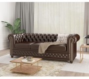 Canapea extensibila Inspira Furniture York 3 Seater 129x187 MG 14 (Chocolate)