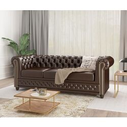 Canapea extensibila Inspira Furniture York 3 Seater 129x187 MG 14 (Chocolate)