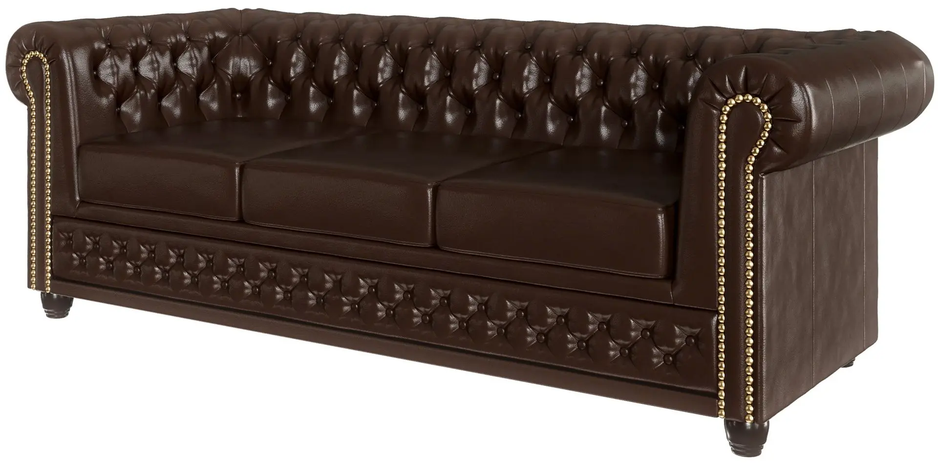 Canapea extensibila Inspira Furniture York 3 Seater 129x187 MG 14 (Chocolate)