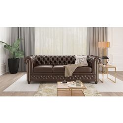 Canapea extensibila Inspira Furniture York 3 Seater 129x187 MG 14 (Chocolate) Thumb