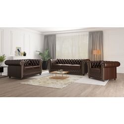 Canapea extensibila Inspira Furniture York 3 Seater 129x187 MG 14 (Chocolate) Thumb