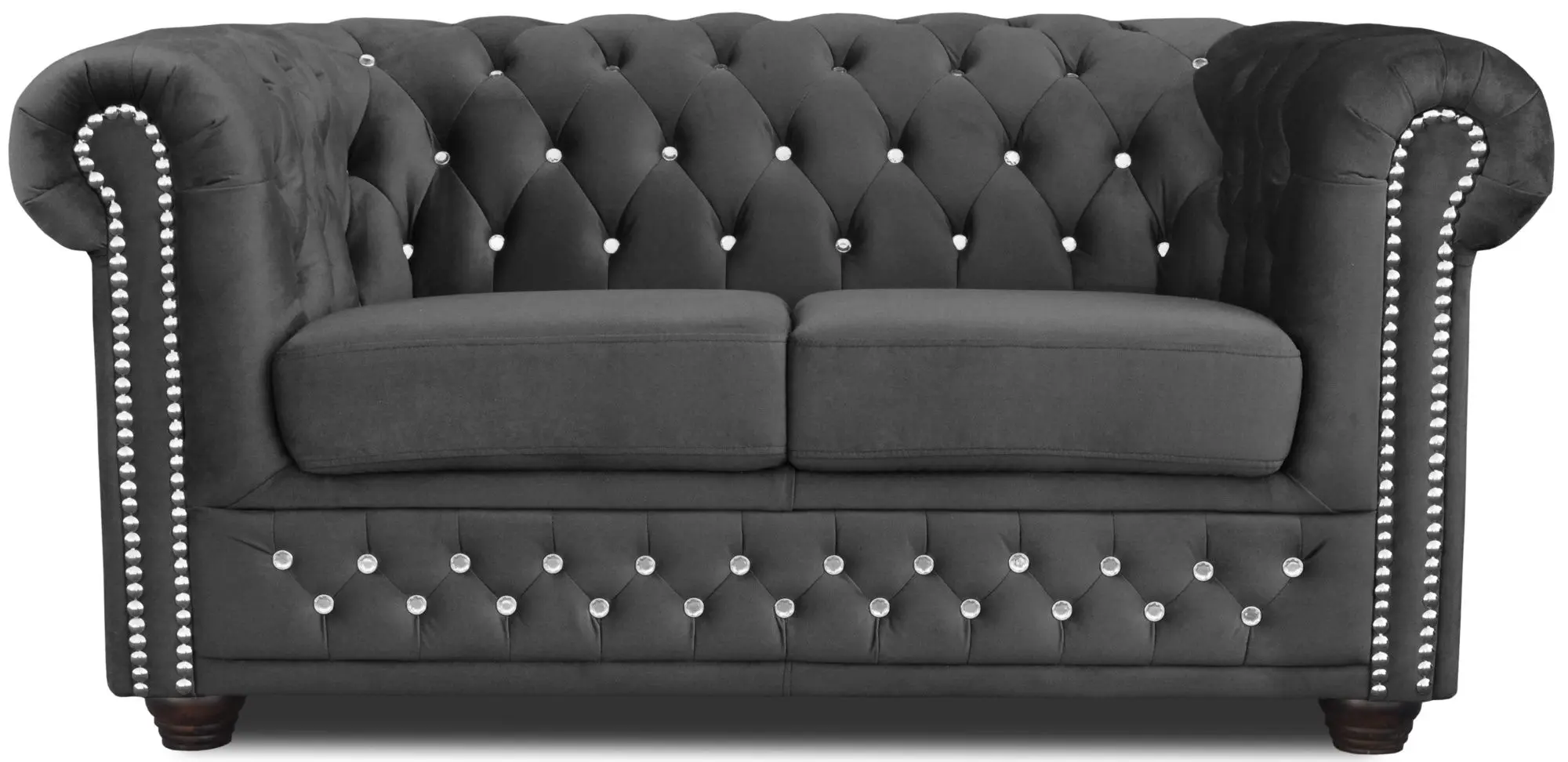 Canapea extensibila Inspira Furniture York Blink 2 Seater 81x187 Amore 104 (Gray)