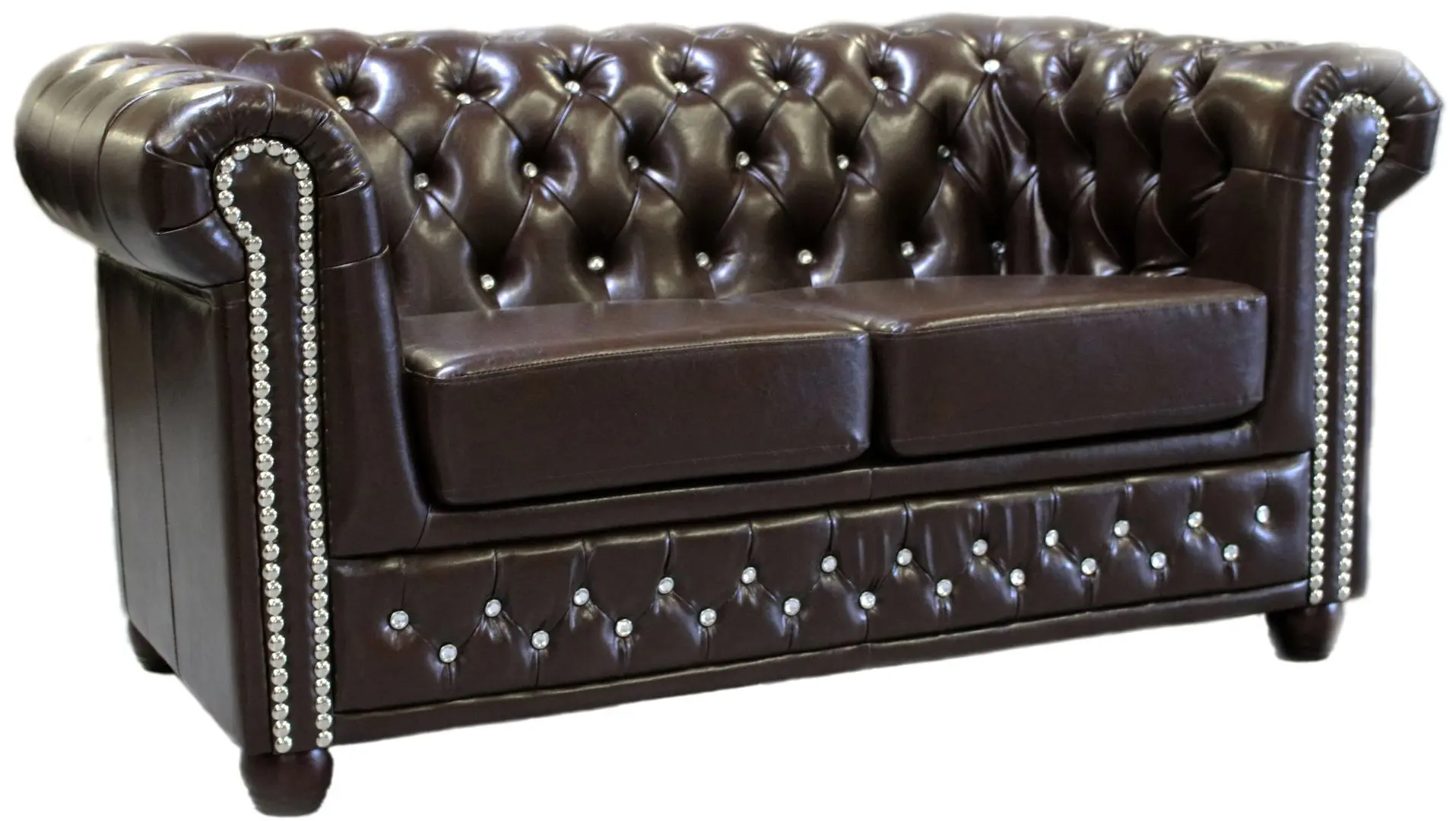 Canapea extensibila Inspira Furniture York Blink 2 Seater 81x187 MG 14 (Chocolate)