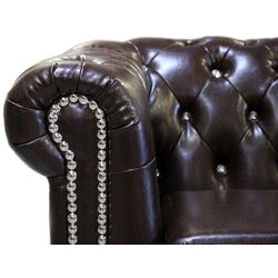 Canapea extensibila Inspira Furniture York Blink 2 Seater 81x187 MG 14 (Chocolate) Thumb