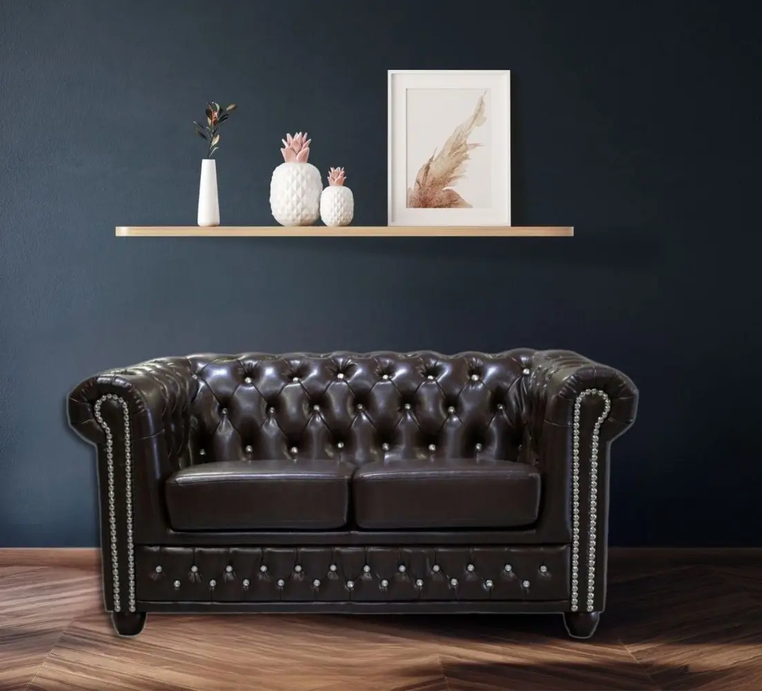 Canapea extensibila Inspira Furniture York Blink 2 Seater 81x187 MG 14 (Chocolate)