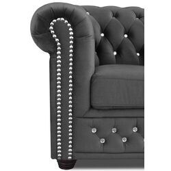 Canapea extensibila Inspira Furniture York Blink 3 Seater 129x187 Amore 104 (Gray) Thumb