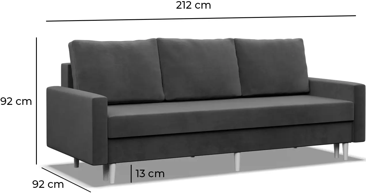 Canapea Magnifico Meble Blank Bonel Kronos 34 (Dark Grey)