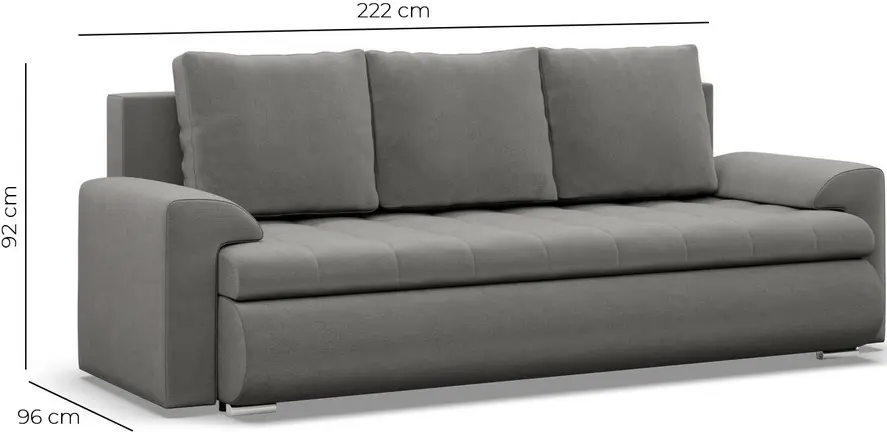 Диван Magnifico Meble Foresta Lawa 17/Real 11 (Dark Grey/Black)