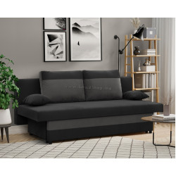 Диван Magnifico Meble Nola Bonell Mikrofaza 15/Mikrofaza 27 (Black/Grey)