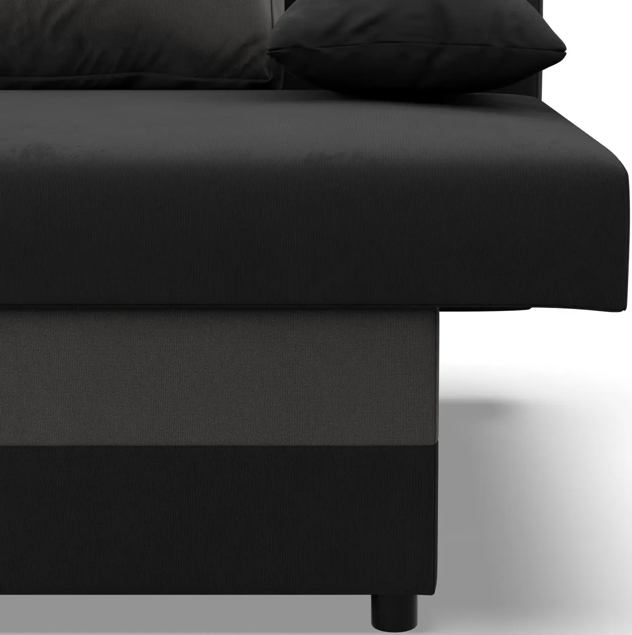 Canapea Magnifico Meble Nola Bonell Mikrofaza 15/Mikrofaza 27 (Black/Grey)