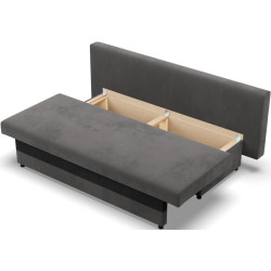 Canapea Magnifico Meble Nola Bonell Mikrofaza 27/Mikrofaza 15 (Grey/Black) Thumb