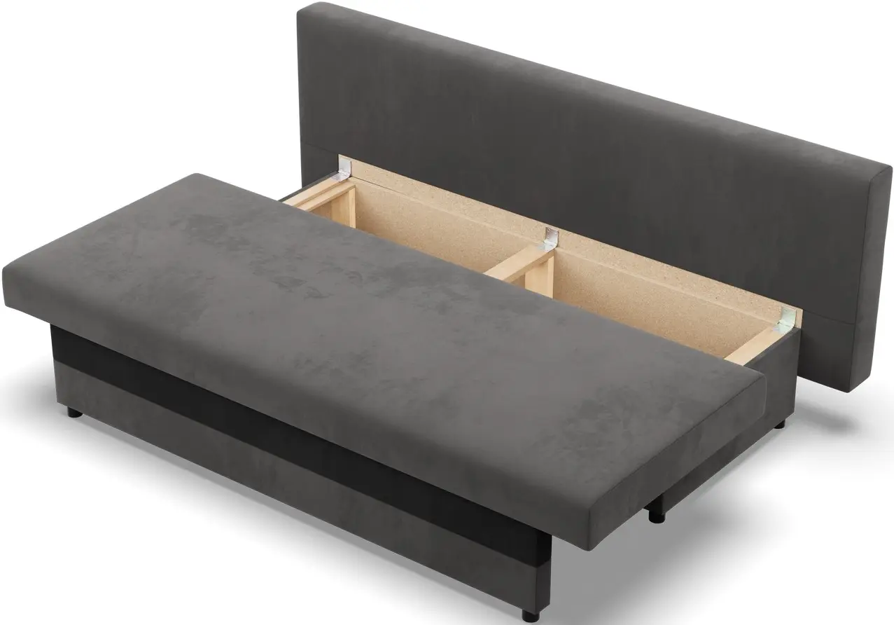 Canapea Magnifico Meble Nola Bonell Mikrofaza 27/Mikrofaza 15 (Grey/Black)