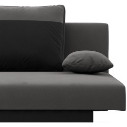 Canapea Magnifico Meble Nola Bonell Mikrofaza 27/Mikrofaza 15 (Grey/Black) Thumb