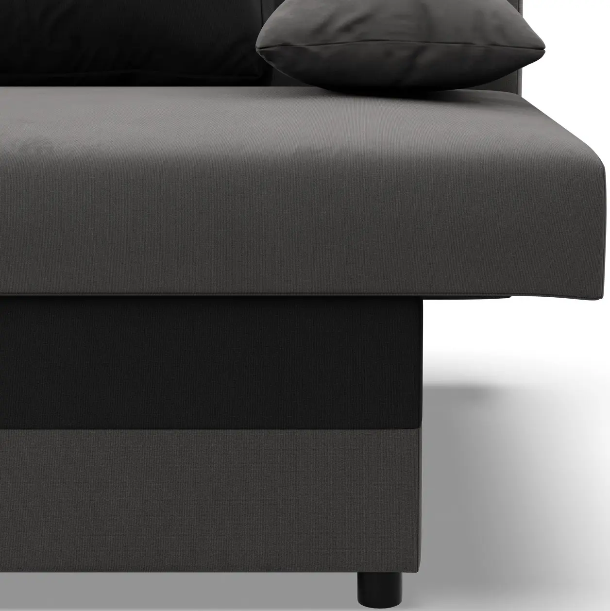 Canapea Magnifico Meble Nola Bonell Mikrofaza 27/Mikrofaza 15 (Grey/Black)