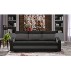 Canapea Magnifico Meble Orion Bonell Mikrofaza 15/Mikrofaza 27 (Black/Grey)