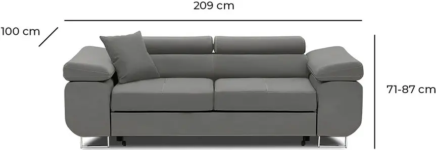 Canapea Magnifico Meble Rigatto SF Kronos 34 (Dark Grey)