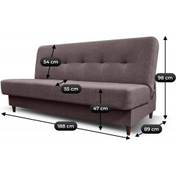 Диван Mebel Elite Aruba 2 Lux 12 (Brown) Thumb