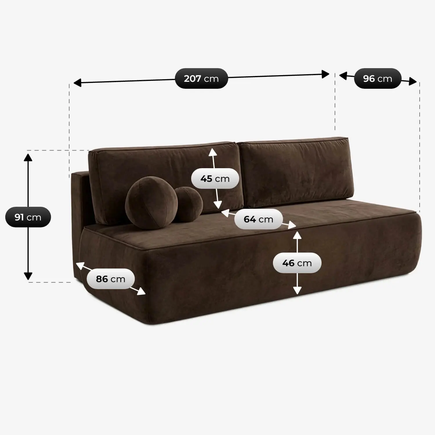 Диван Mebel Elite Arveto Velour (Brown) - 7