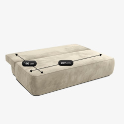 Canapea Mebel Elite Arveto Velour (Cream) Thumb