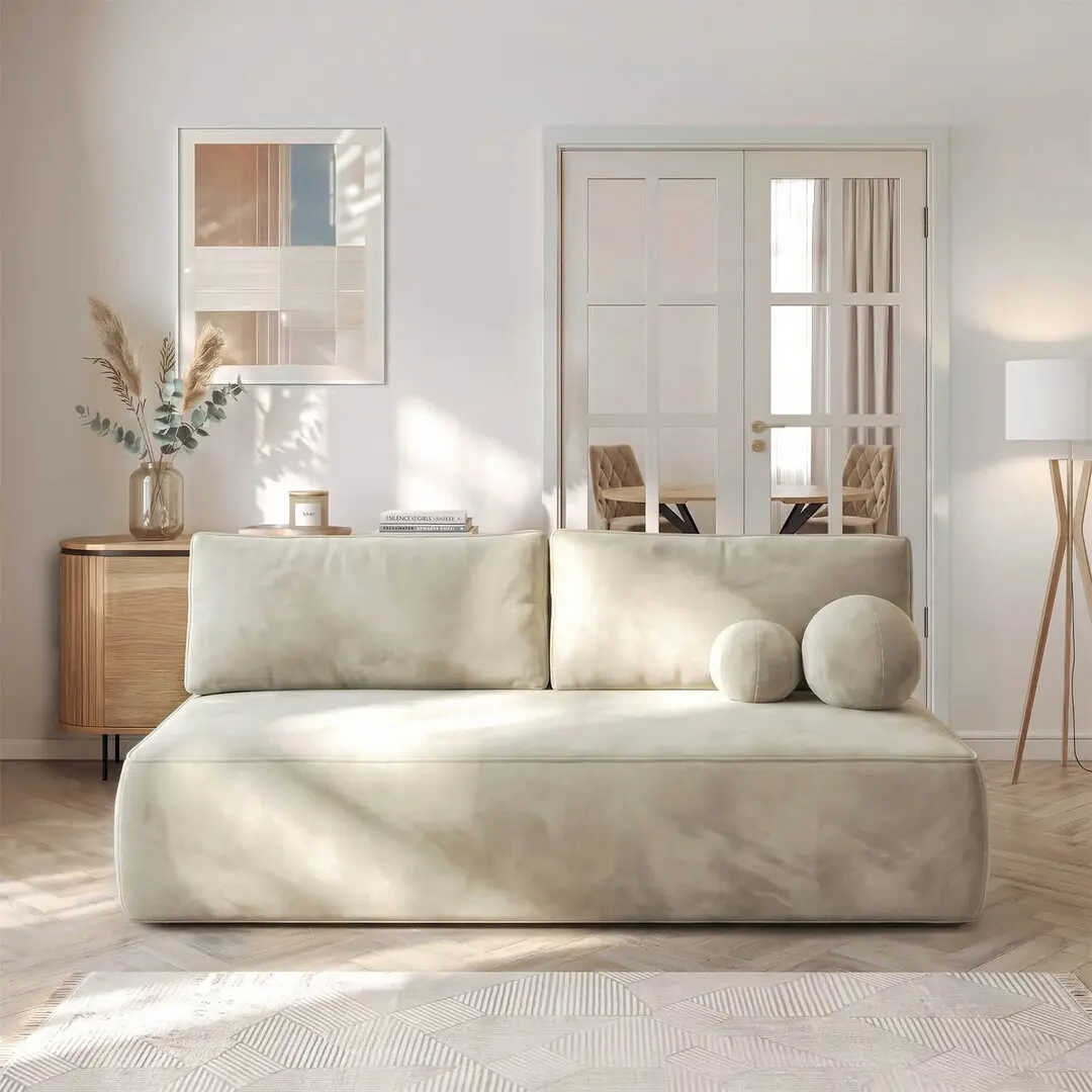 Canapea Mebel Elite Arveto Velour (Cream)