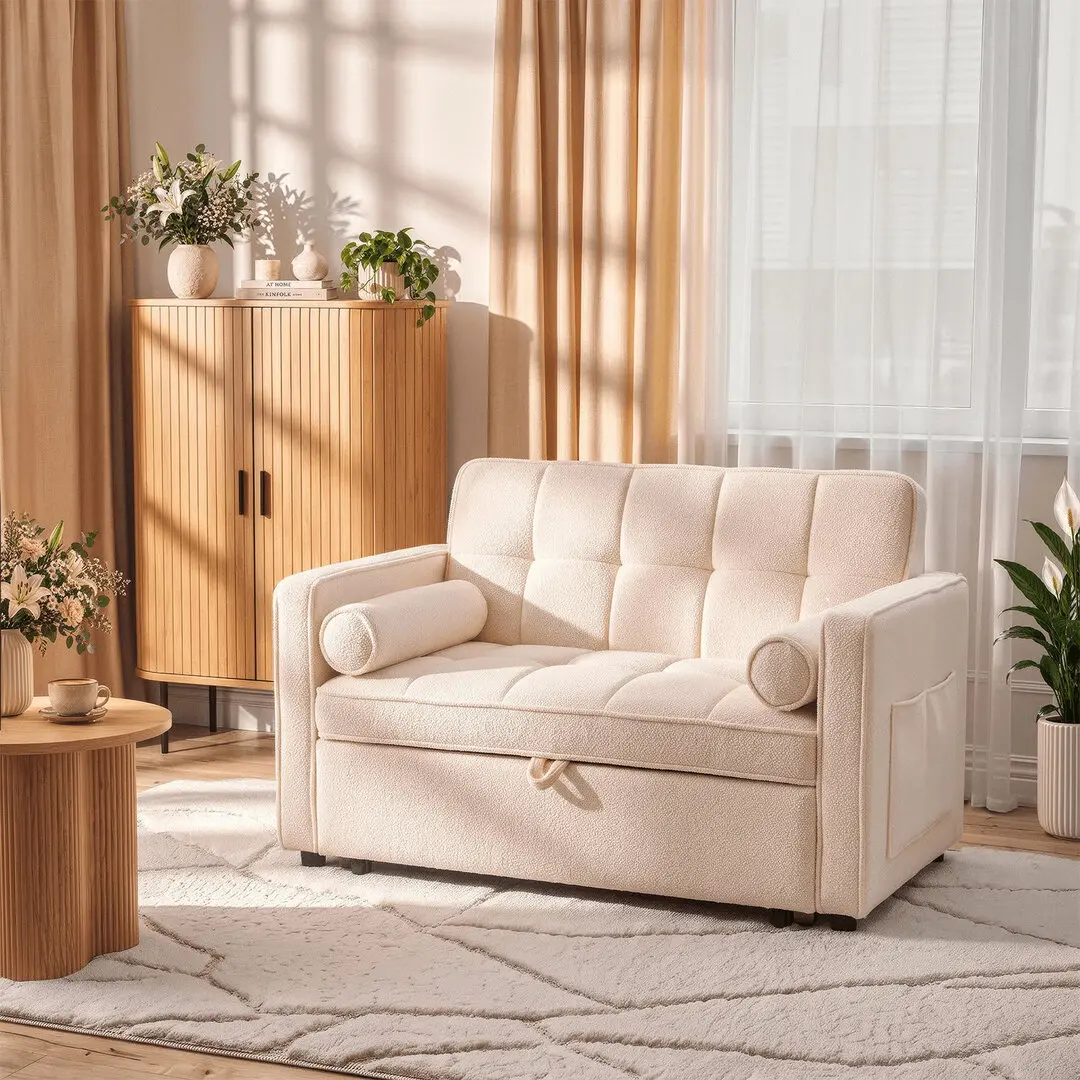 Canapea Mebel Elite Corra do Spania Boucle (Beige)
