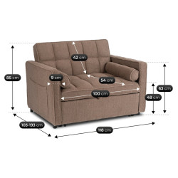 Диван Mebel Elite Corra do Spania Boucle (Brown) Thumb