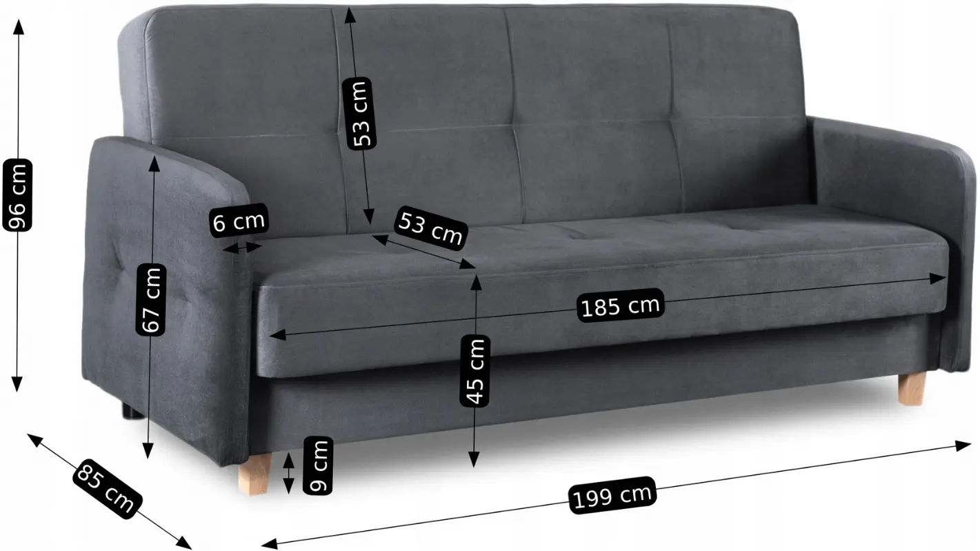 Canapea Mebel Elite Cuba Paros 6 (Grey) - 9