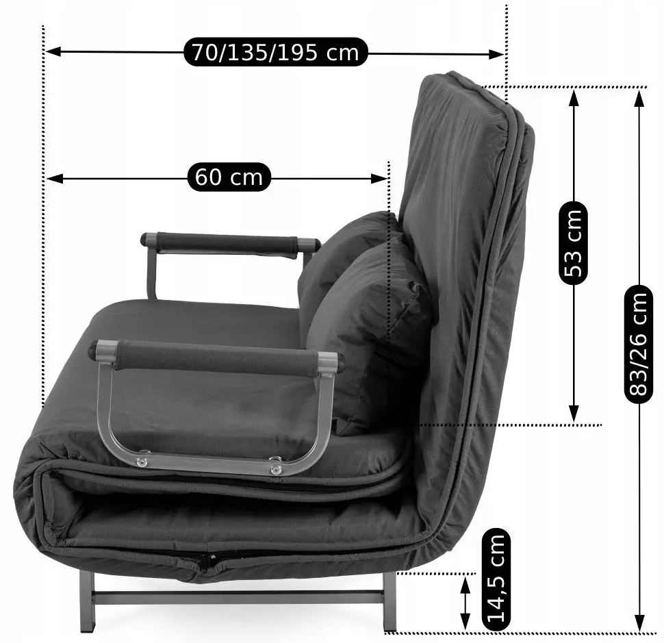 Диван Mebel Elite Dark 2 (Black) - 2