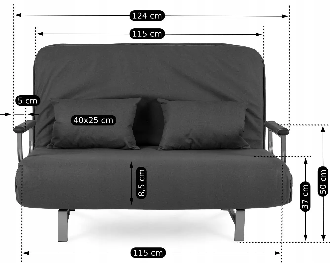 Диван Mebel Elite Dark 2 (Black) - 3
