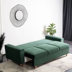 Диван Mebel Elite Emil Velluto 10 (Green/Natural Oak) Thumb