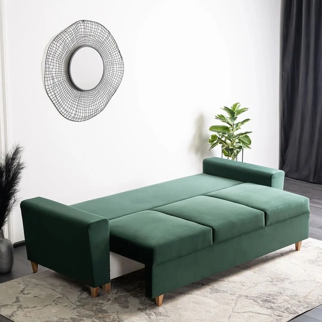 Диван Mebel Elite Emil Velluto 10 (Green/Natural Oak) - 11