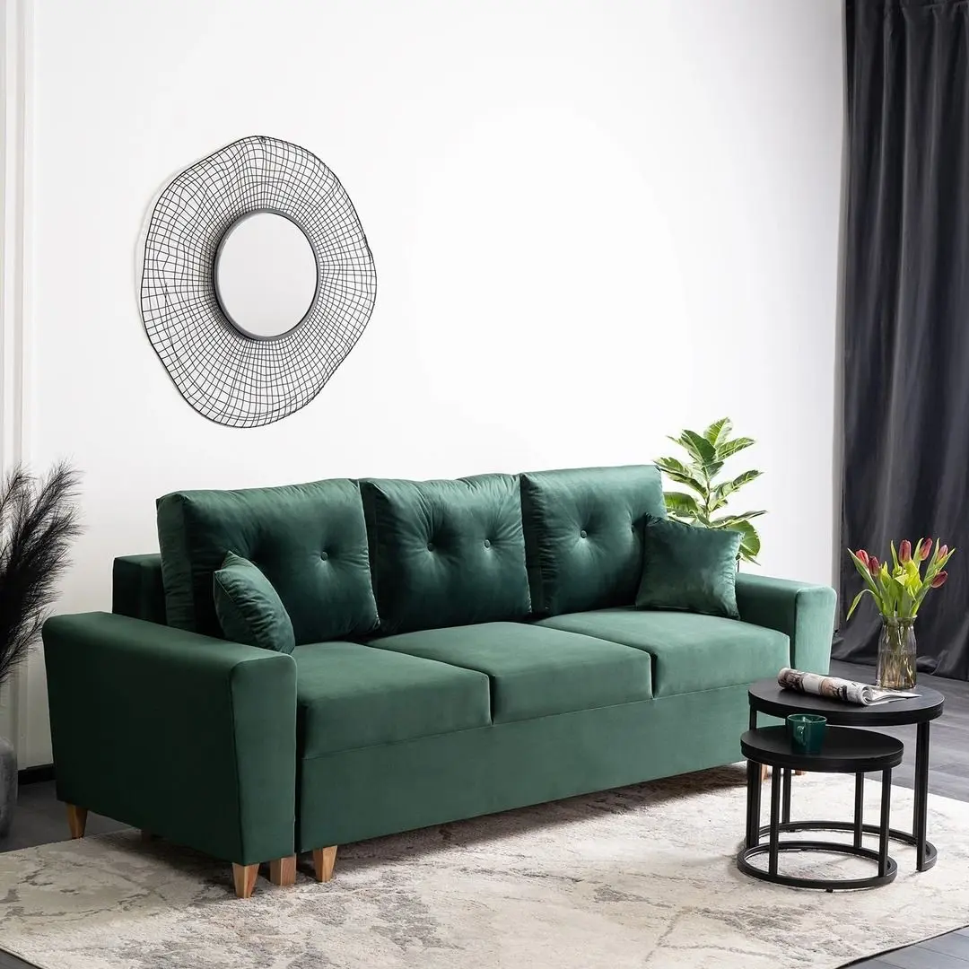 Диван Mebel Elite Emil Velluto 10 (Green/Natural Oak) - 13