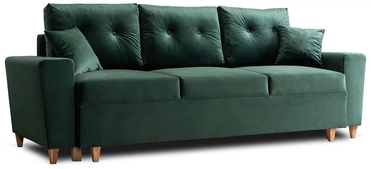 Диван Mebel Elite Emil Velluto 10 (Green/Natural Oak) - 4