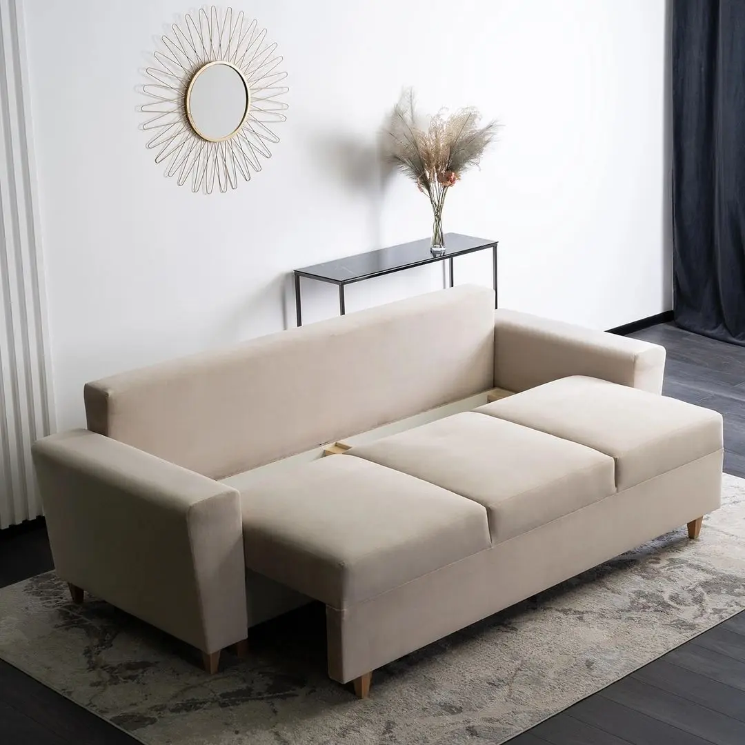 Диван Mebel Elite Emil Velutto 02 (Beige/Natural Oak) - 11