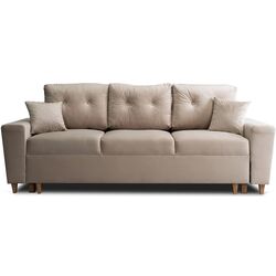 Диван Mebel Elite Emil Velutto 02 (Beige/Natural Oak) Thumb