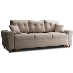 Диван Mebel Elite Emil Velutto 02 (Beige/Natural Oak) Thumb