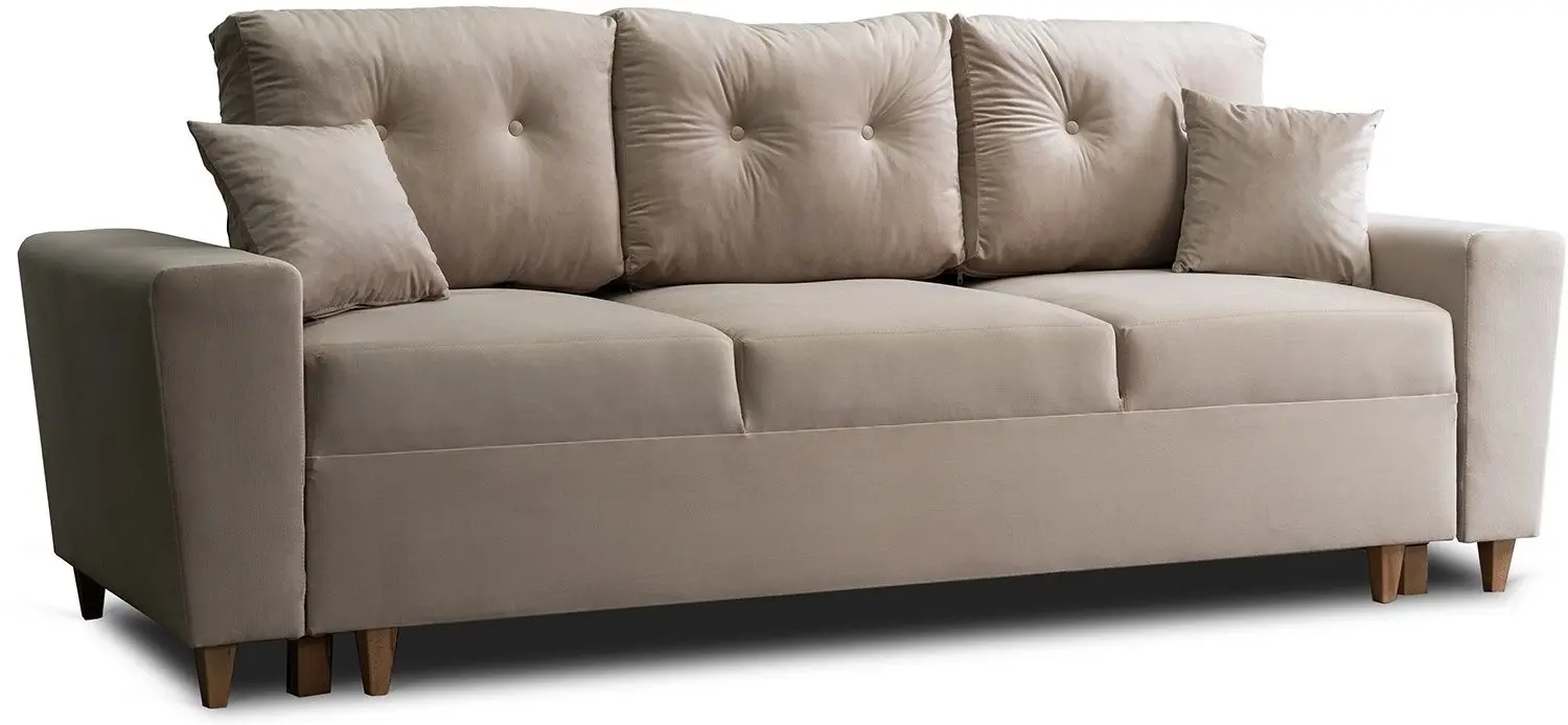 Диван Mebel Elite Emil Velutto 02 (Beige/Natural Oak) - 4