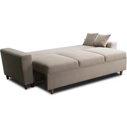 Диван Mebel Elite Emil Velutto 02 (Beige/Natural Oak) Thumb
