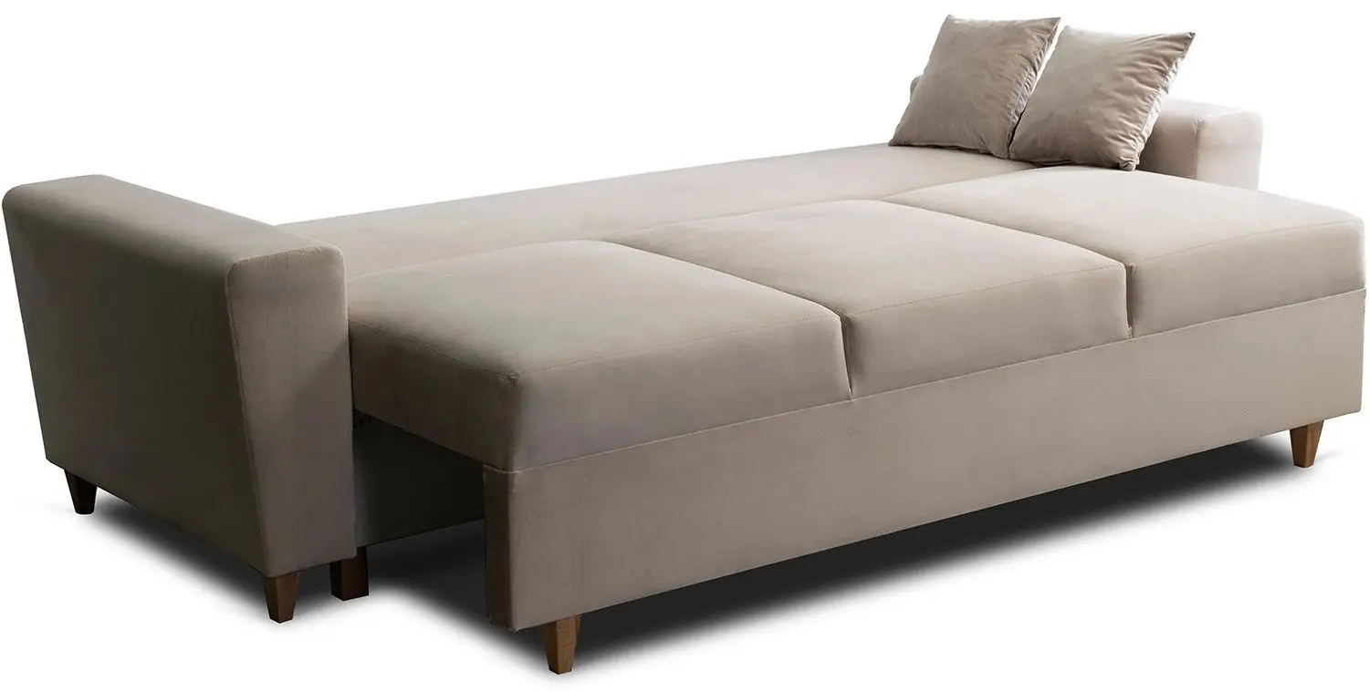 Диван Mebel Elite Emil Velutto 02 (Beige/Natural Oak) - 5