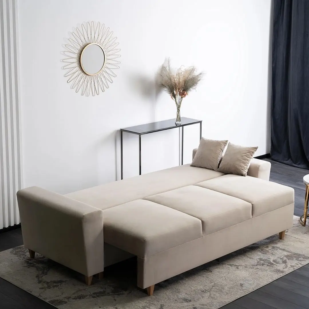 Диван Mebel Elite Emil Velutto 02 (Beige/Natural Oak) - 9