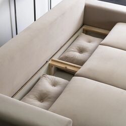 Диван Mebel Elite Emil Velutto 02 (Beige/Natural Oak) Thumb