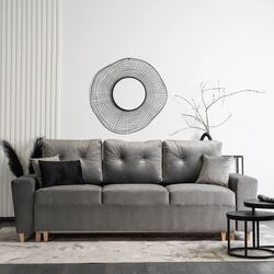 Диван Mebel Elite Emil Velutto 16 (Grey/Natural Oak) Thumb