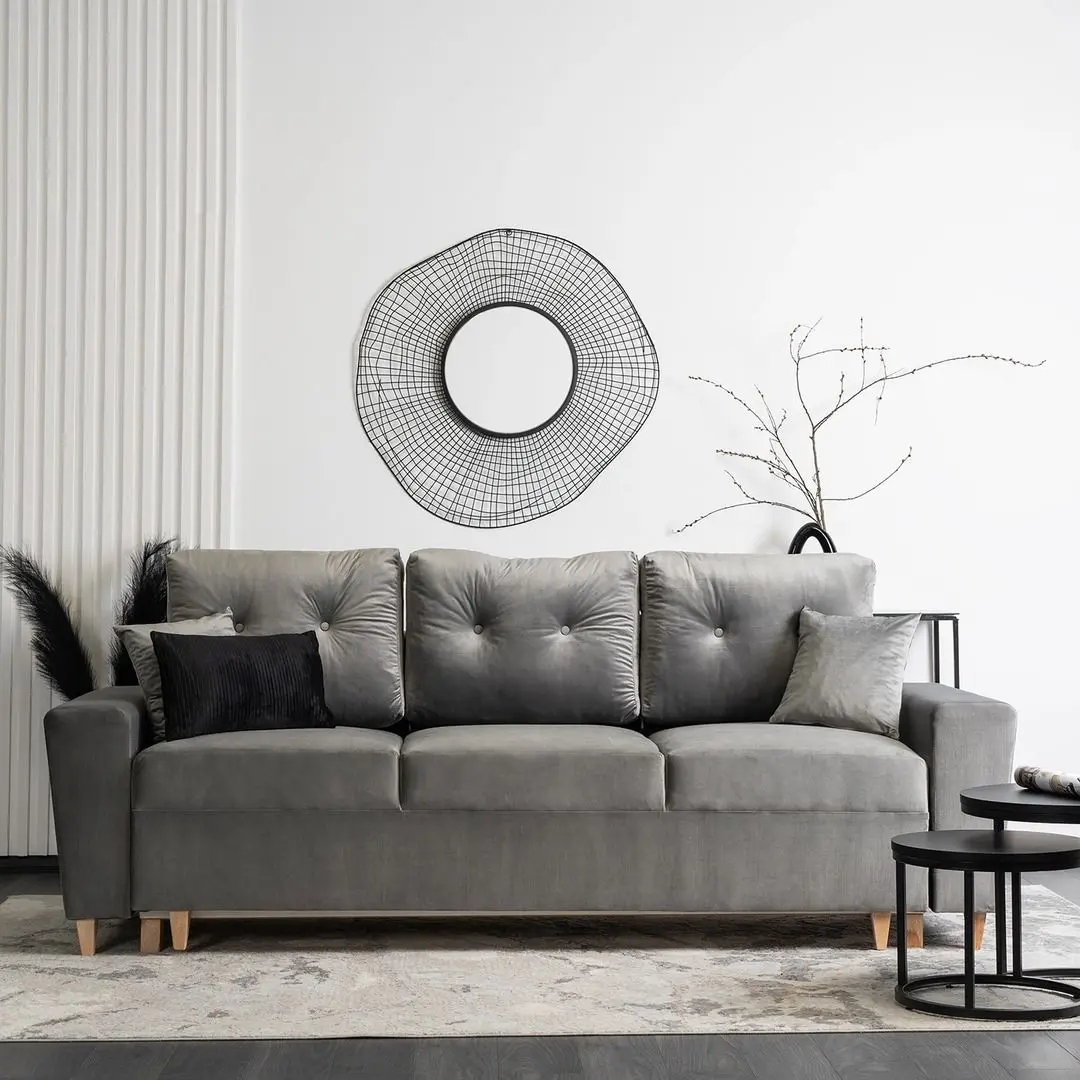 Диван Mebel Elite Emil Velutto 16 (Grey/Natural Oak) - 11