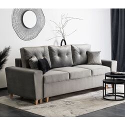 Диван Mebel Elite Emil Velutto 16 (Grey/Natural Oak)