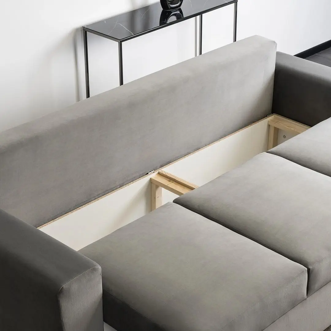 Диван Mebel Elite Emil Velutto 16 (Grey/Natural Oak) - 6