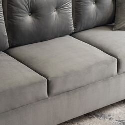 Диван Mebel Elite Emil Velutto 16 (Grey/Natural Oak) Thumb