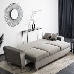 Диван Mebel Elite Emil Velutto 16 (Grey/Natural Oak) Thumb