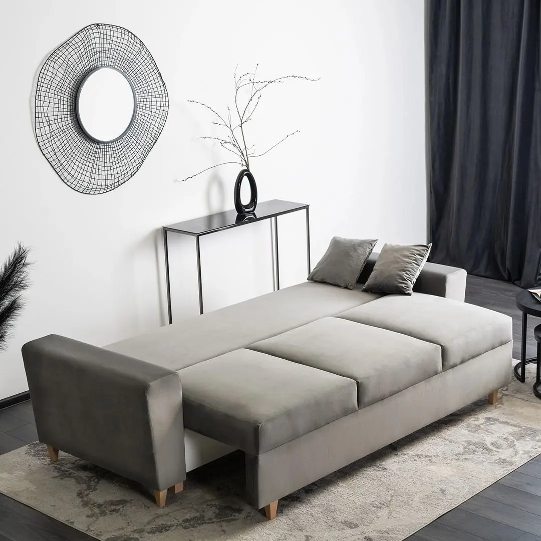 Диван Mebel Elite Emil Velutto 16 (Grey/Natural Oak) - 9